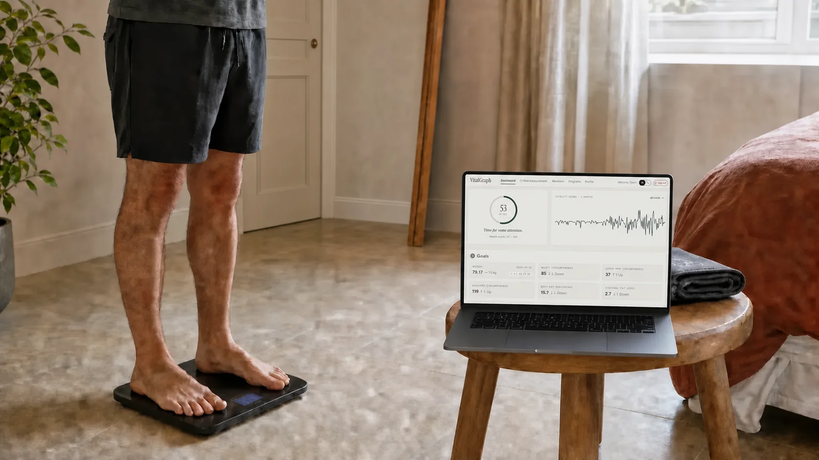paginabrede afbeelding: VitalGraph in gebruik
